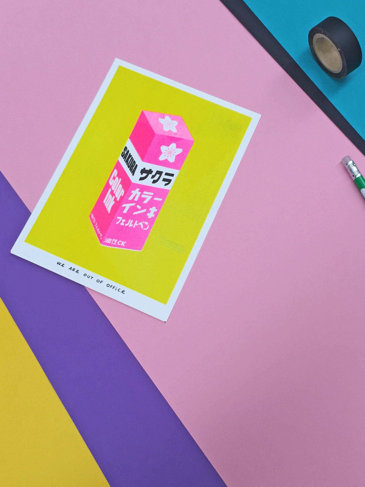 Art Print | Bright Japanese Sakura Ink
