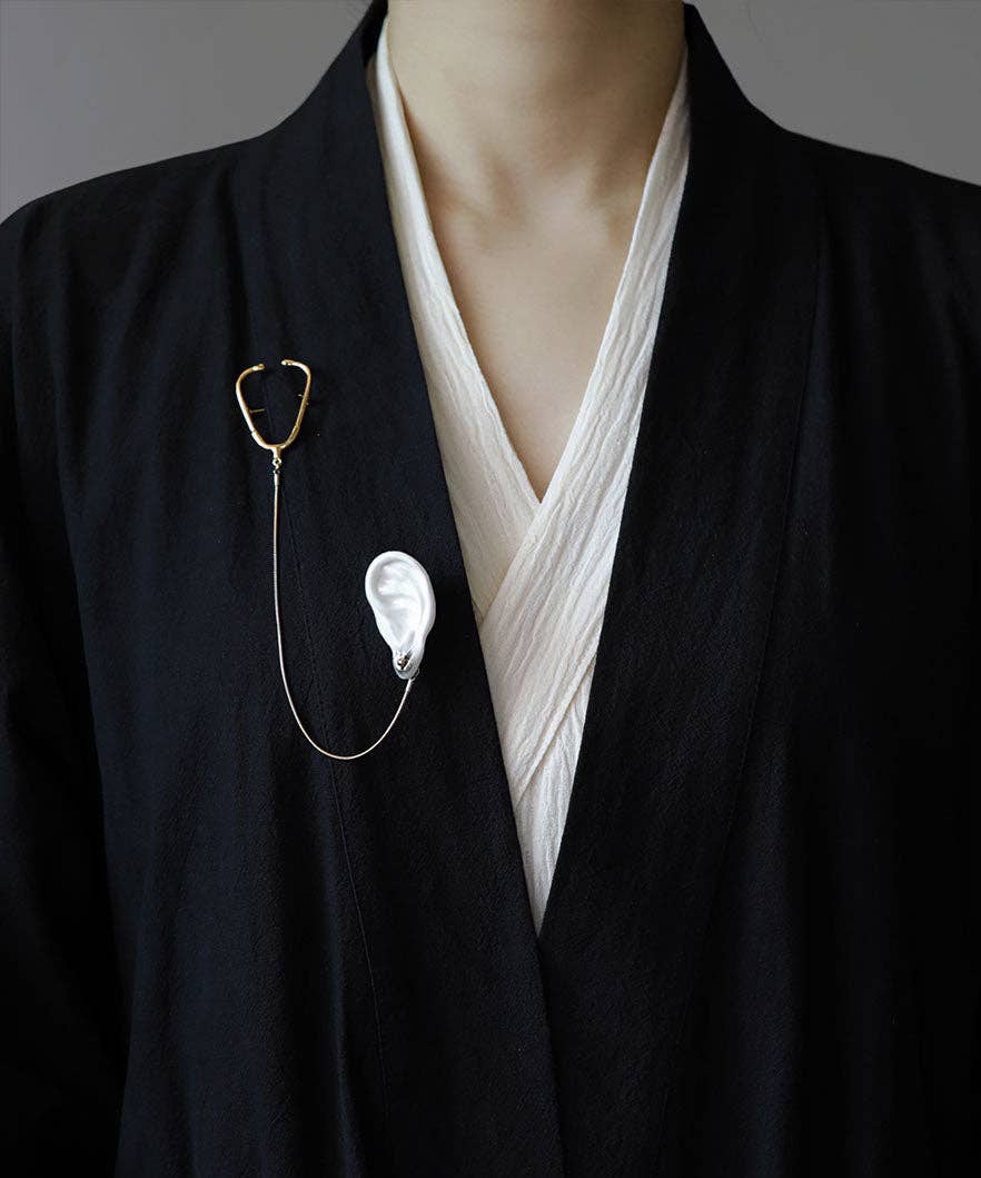 Ceramic Brooch | Stethoscope Pin