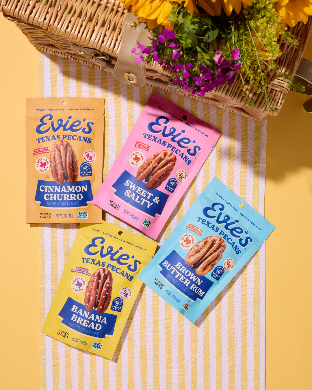Evie's Snacks | Cinnamon Churro Candied Pecans