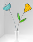 Stained Glass | Mod Blue Flowers