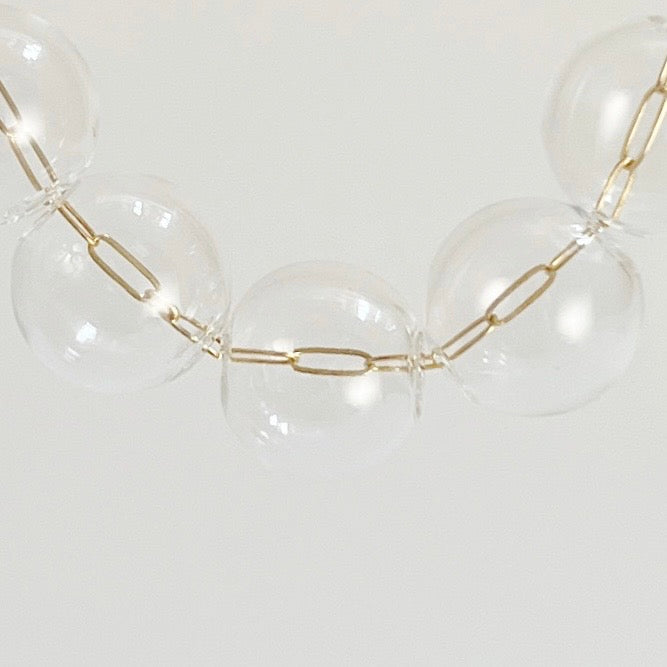Òkun Bubble Bracelet | Blown Glass &amp; 14k Gold Fill