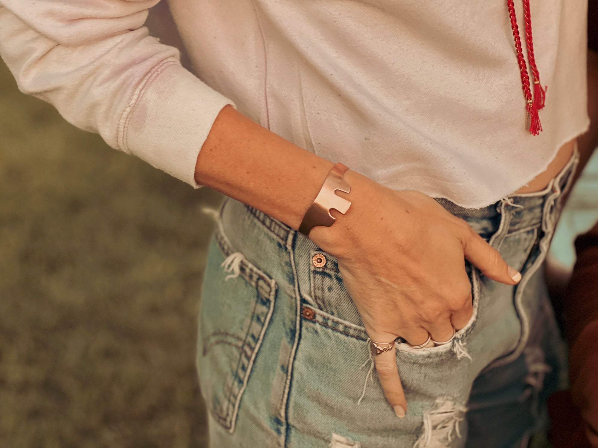 Año Cuff Bracelet | Silver &amp; Brass