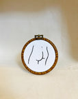His Butt | Framed Embroidery