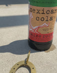 Lucky Horseshoe Bottle Opener Keychain | Brass or Steel