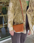 Emma Clutch and Crossbody Bag | Black & Tan Leather