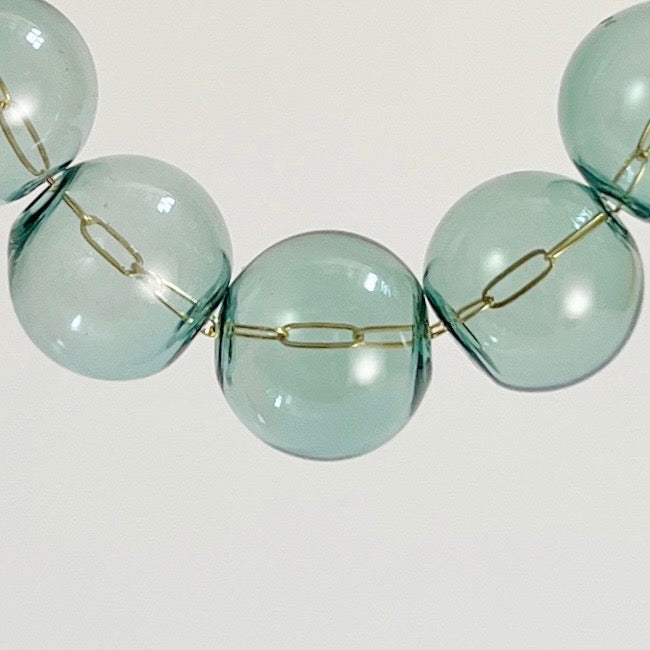 Òkun Bubble Bracelet | Blown Glass &amp; 14k Gold Fill