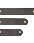 Yorker Drawer Handle | Leather and Brass