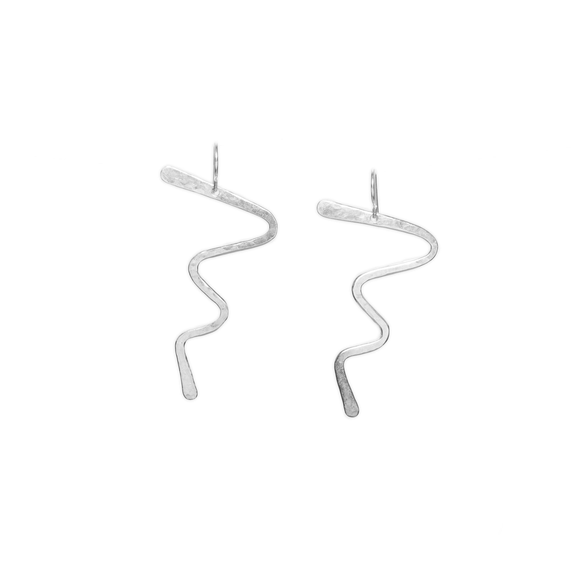 Lucille Earrings | Forged Squiggle Dangles