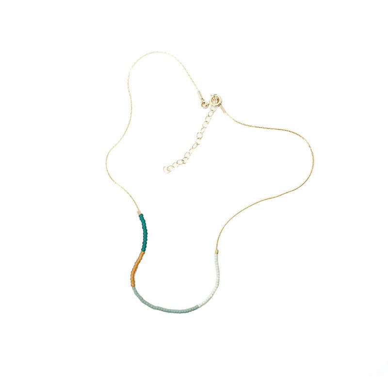 Dusk Necklace | Japanese Glass Beads on 14k Gold-filled Chain