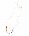Pride Necklace | Rainbow Beaded 14K Gold-Filled